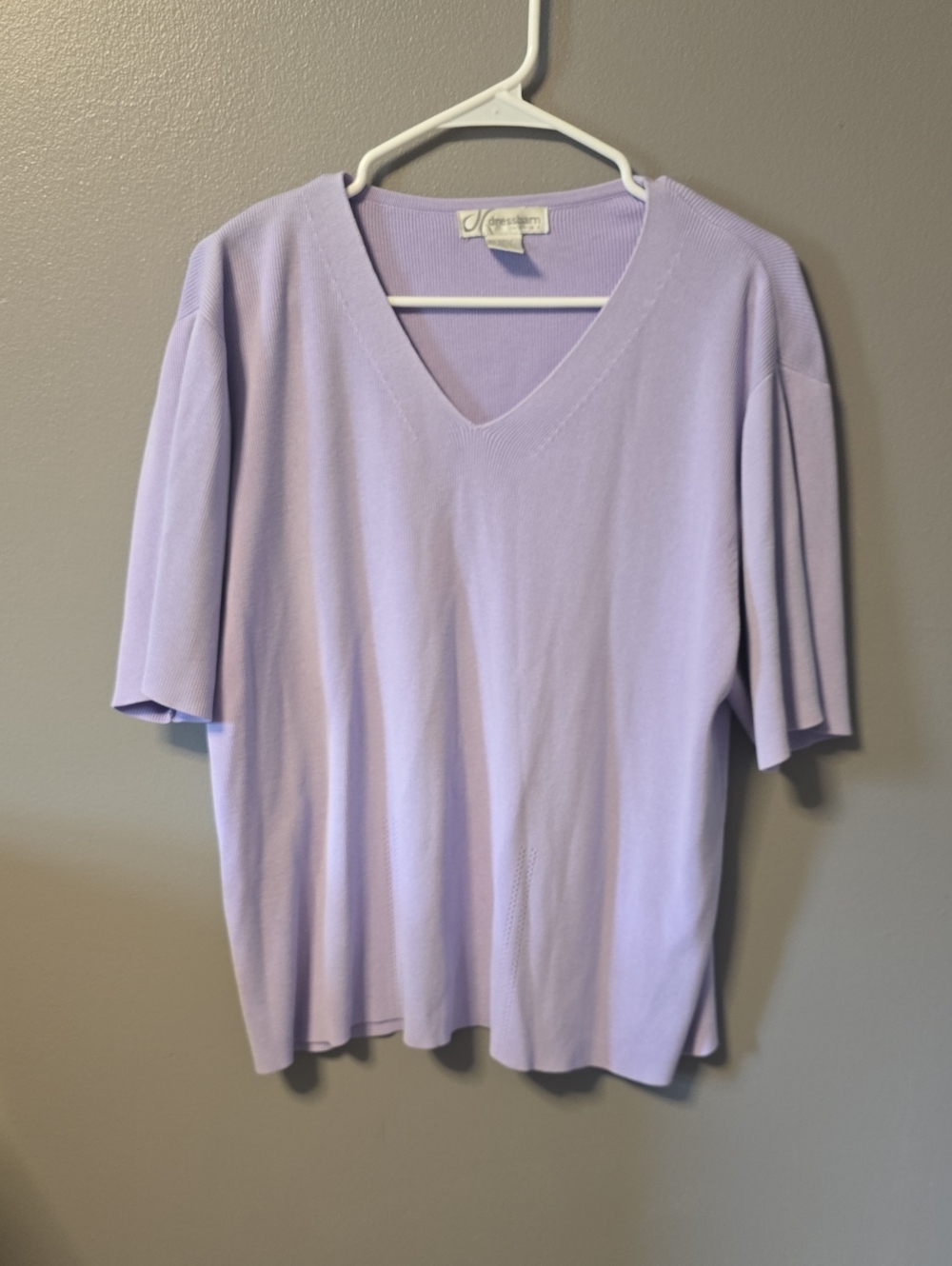 Dress Barn Women's 22/24 Purple Short Sleeve Shirt